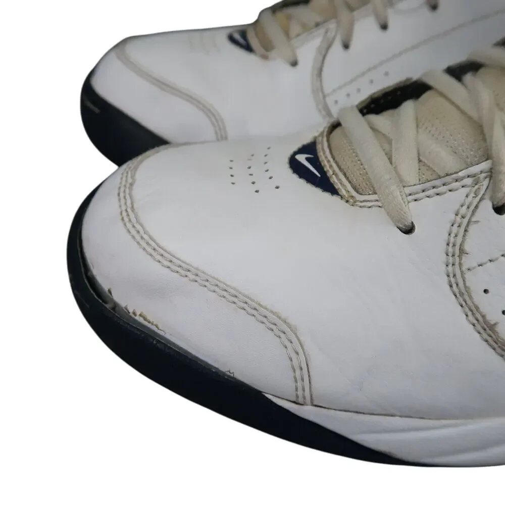 Nike Shoes Mens 9 Athletic Trainers Basketball Sneaker Overplay Mid White Blue